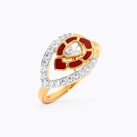 Polki Pear Gemstone Ring Polki Pear Gemstone Ring