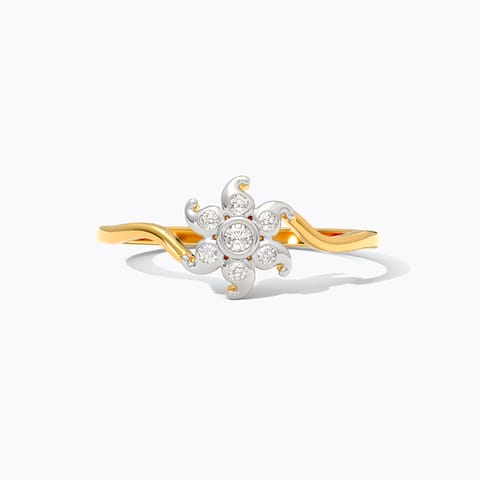 Paisley Swirl 9KT Diamond Ring