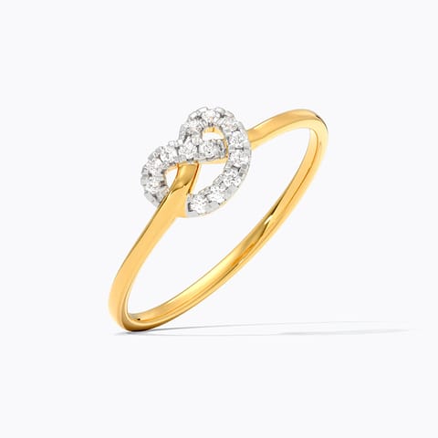 Trellis Knot 9KT Diamond Ring