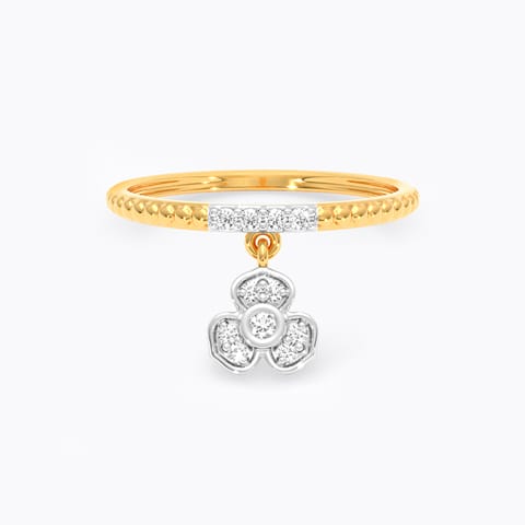 Floral Finesse 9KT Diamond Ring