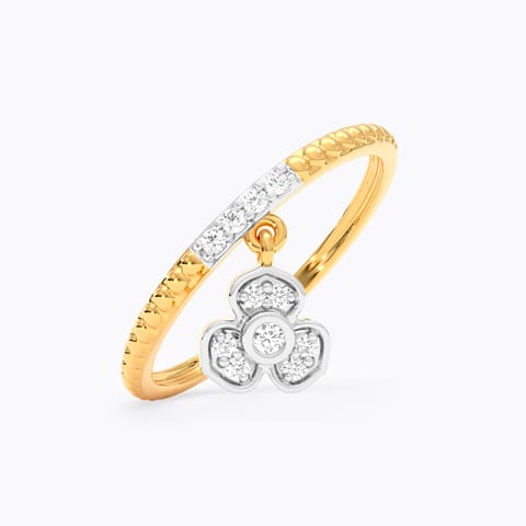 Floral Finesse 9KT Diamond Ring