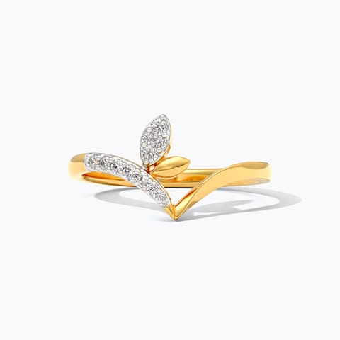 Fancy Chevron 9KT Diamond Ring