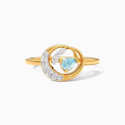 Aqua Froth Gemstone Ring