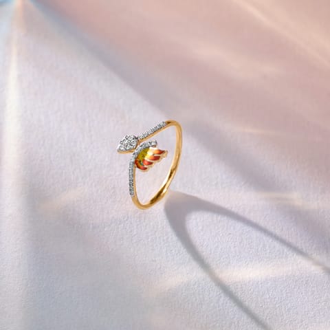 Violet Butterfly Diamond Ring