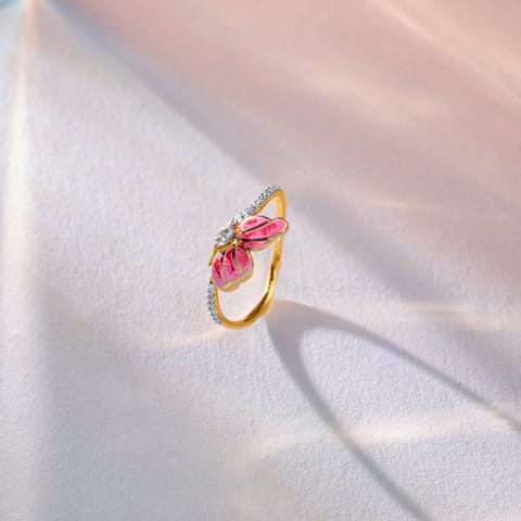 Yellow Butterfly Diamond Ring