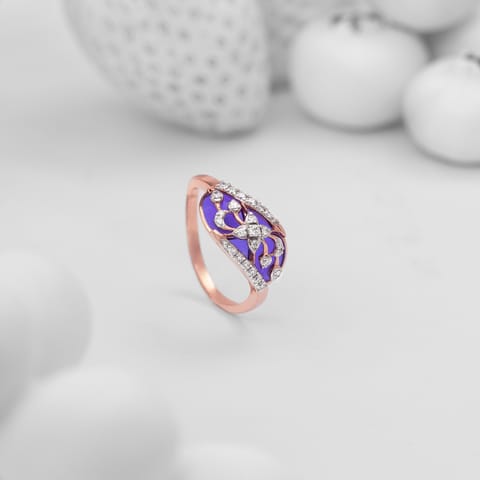Radiant Meander Diamond Ring