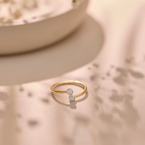 Dual Orb Diamond Ring