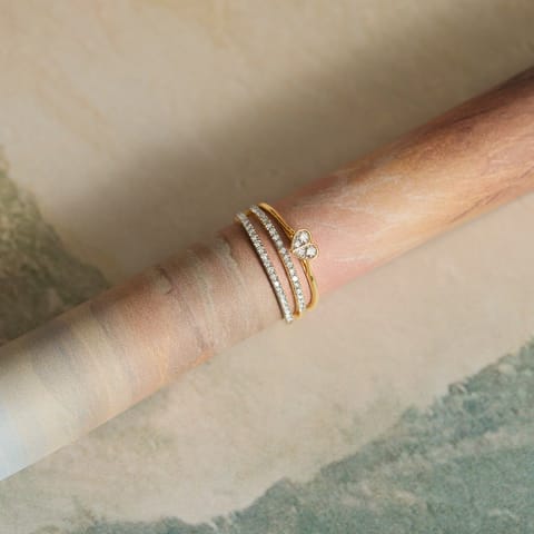 Multi Styling Heart Diamond Ring