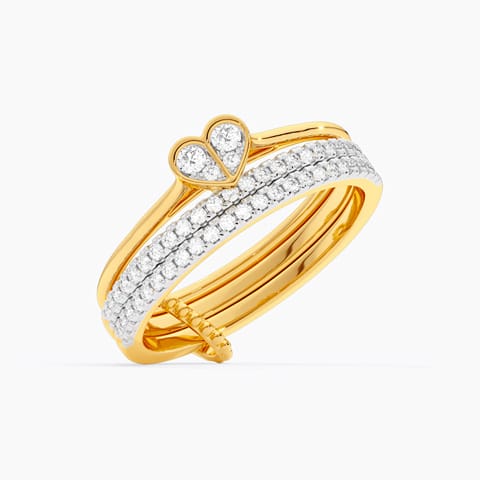 Multi Styling Heart Diamond Ring
