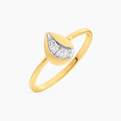 Minimal Dewdrop Diamond Ring
