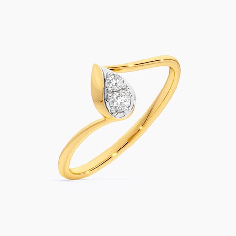 Minimal Droplet Diamond Ring