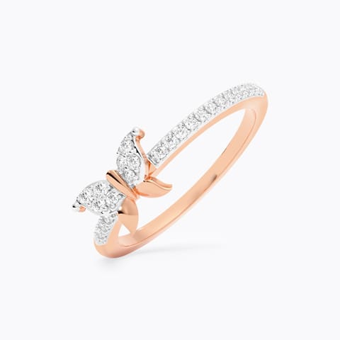 Shining Butterfly Diamond Ring