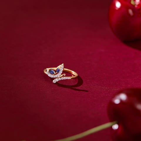 Blue Butterfly Gemstone Ring Blue Butterfly Gemstone Ring