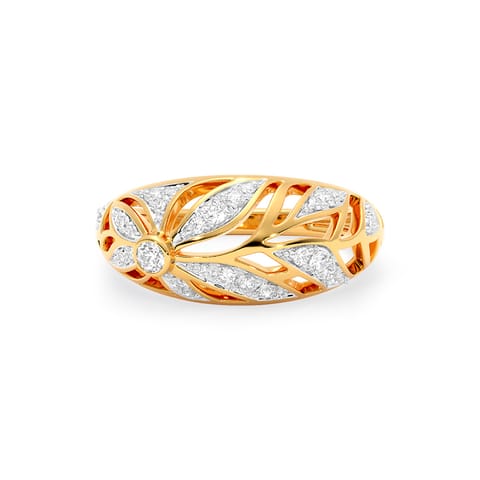 Gleaming Cutout Diamond Ring
