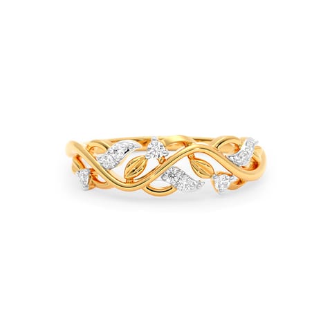Gleaming Vines Diamond Ring