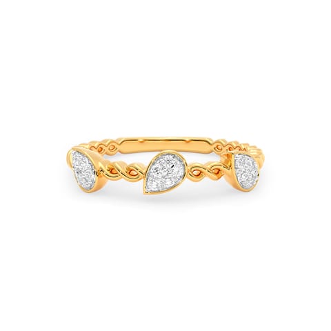 Pear Twist Diamond Ring