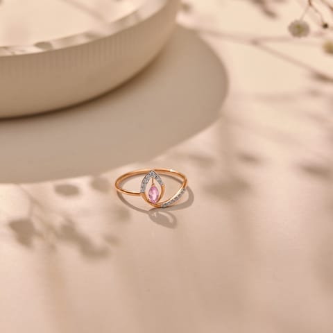 Blush Edge Gemstone Ring