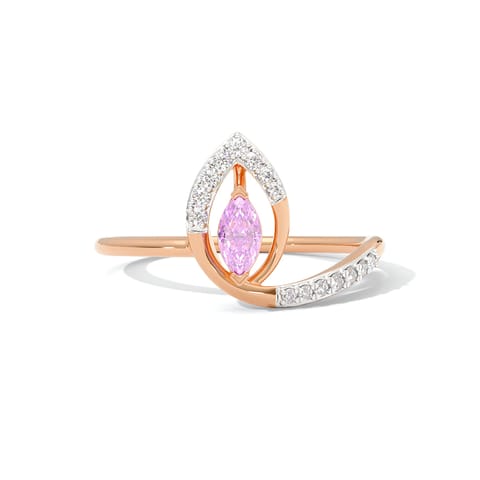 Blush Edge Gemstone Ring