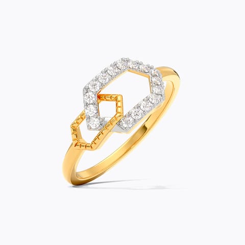 Hexagon Shine Diamond Ring Hexagon Shine Diamond Ring