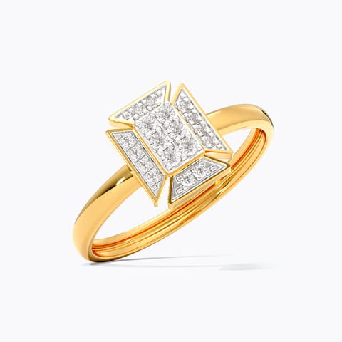 Square Glint Diamond Ring