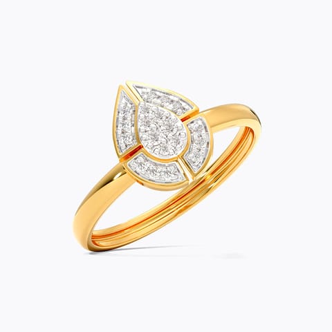 Pear Poise Diamond Ring