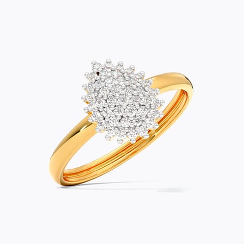 Clustered Pear Diamond Ring