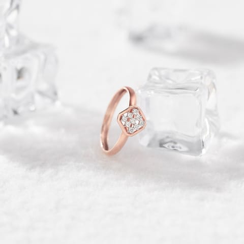 Shining Square Diamond Ring