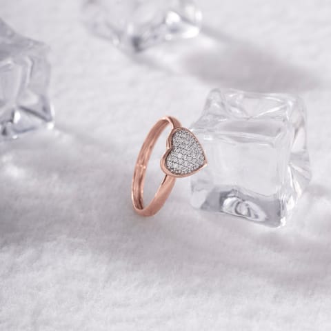 Heart Clsuter Diamond Ring
