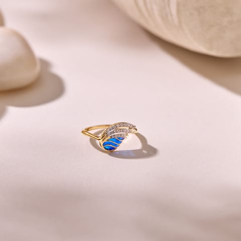 Blue Glaze Diamond Ring