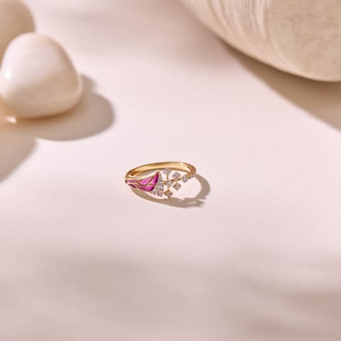 Fissure Red Diamond Ring