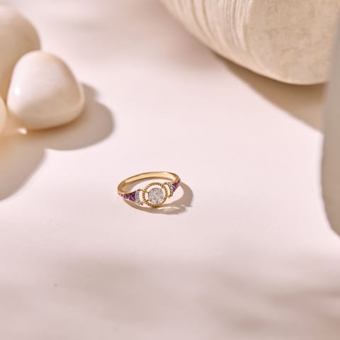 Purple Sheen Diamond Ring