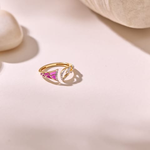 Crimson Crackers Diamond Open Ring