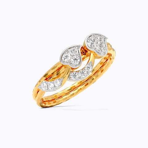 Leaf Arcade Diamond Ring