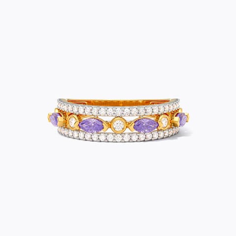 Purple Marquise Gemstone Band