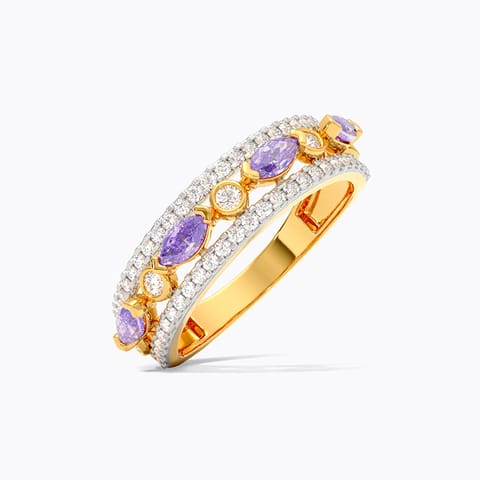 Purple Marquise Gemstone Band