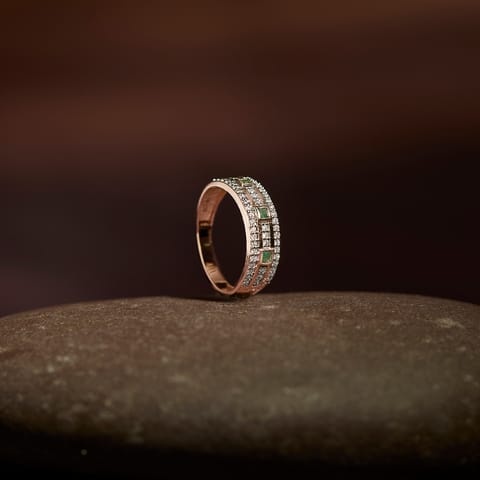 Emerald Quad Gemstone Band