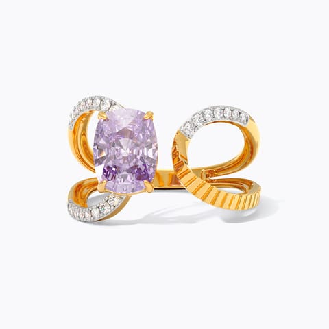Radiant Ametrine Gemstone Open Ring Radiant Ametrine Gemstone Open Ring