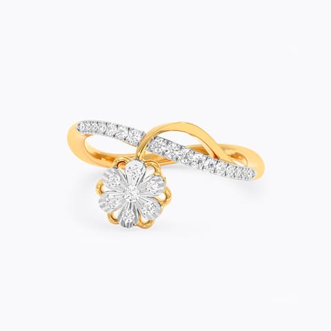 Floral Halo Diamond Ring