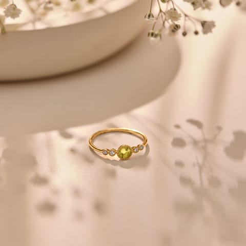 Peridot Orb Gemstone Ring