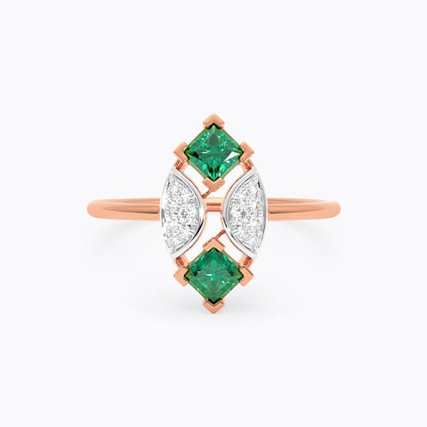 Green Facet Gemstone Ring Green Facet Gemstone Ring