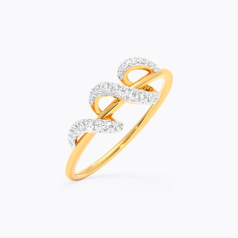 Subtle Twirl Diamond Ring