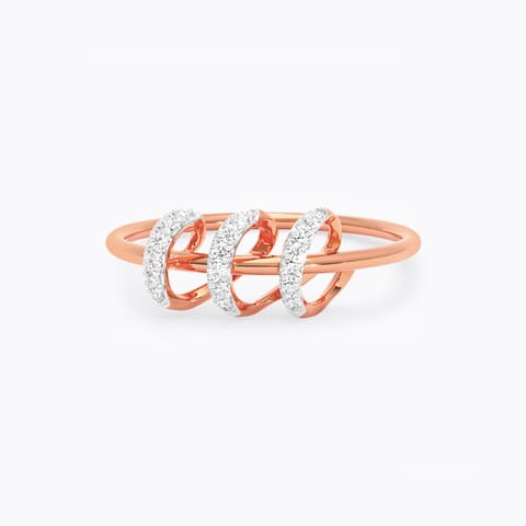 Swirling Line Diamond Ring