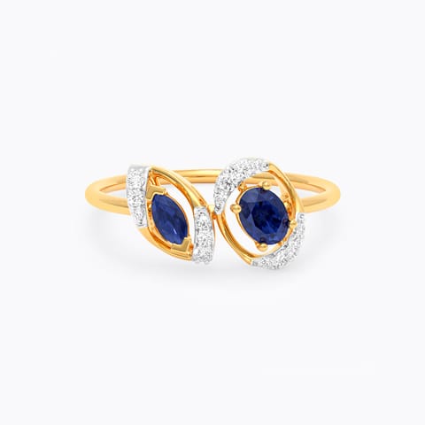 Blue Facet Gemstone Ring