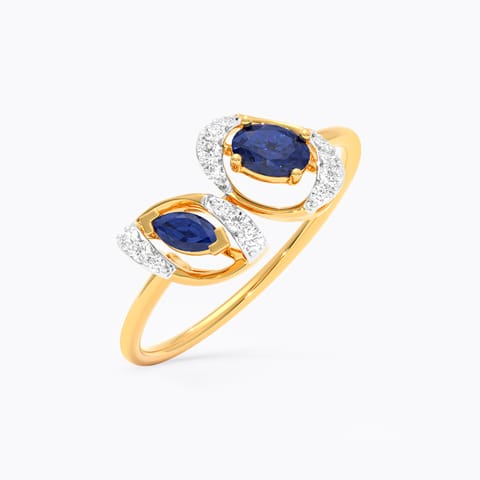 Blue Facet Gemstone Ring