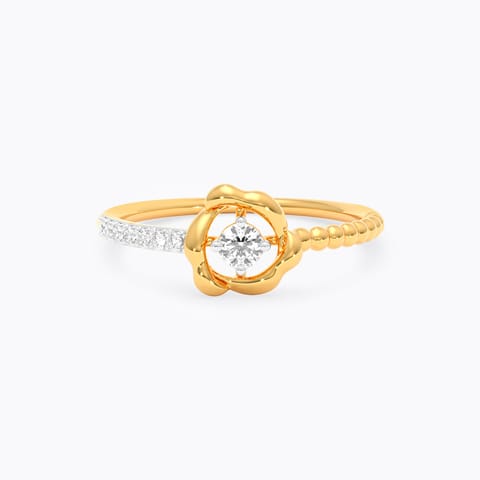 Scallop Glint Diamond Ring