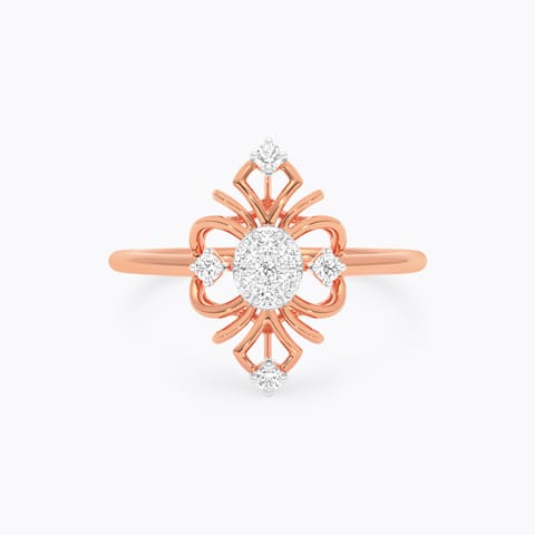 Golden Crest Diamond Ring