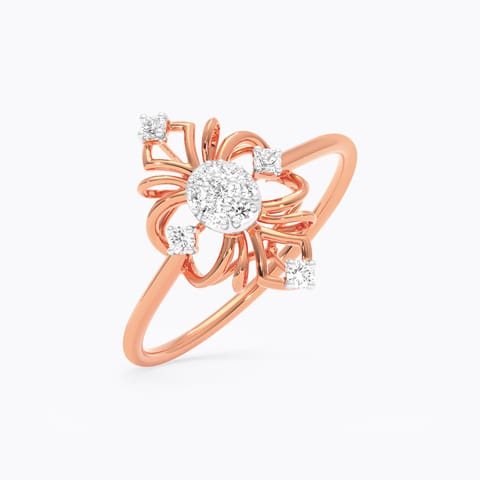 Golden Crest Diamond Ring