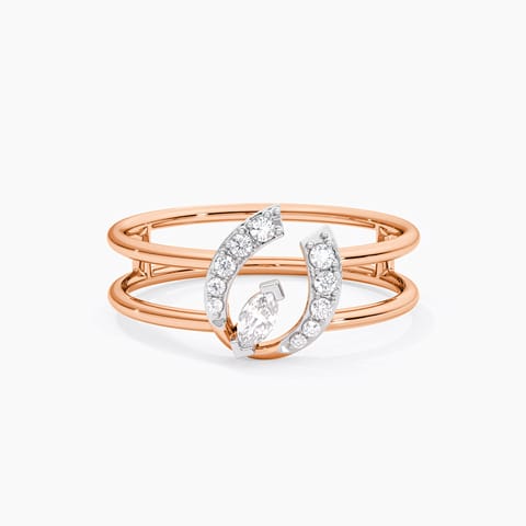 Lustrous Divide Diamond Ring