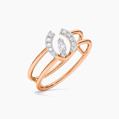 Lustrous Divide Diamond Ring
