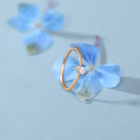 Mini Oval Diamond Ring